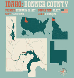 Map Bonner County In Idaho