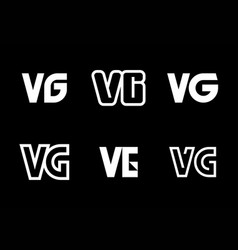 Set Of Letter Vg Logos