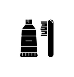 Travel Toothbrush Black Glyph Icon