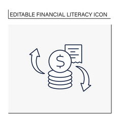 Variable Expense Line Icon