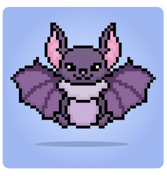 Bat In 8 Bit Pixel Art For Game Assets