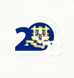 New Year 2023 For Connecticut On Snowflake