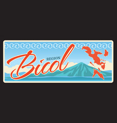 Bicol Region Vintage Travel Plate