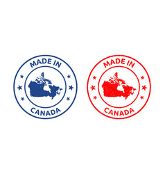 Made In Canada Labels Set Canadian Product Stamps