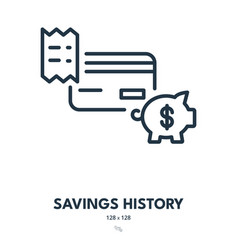 Savings History Icon Piggy Bank Wealth Money