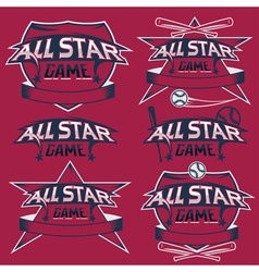 Set Vintage Sports All Star Crests