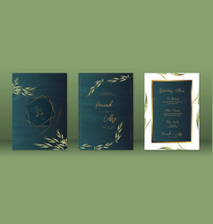 Wedding Invitation Card Template Green Design