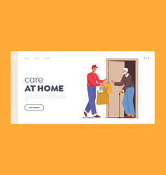 Care At Home Landing Page Template Courier