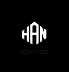 Han Letter Logo Design With Polygon Shape