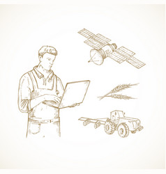 Hand Drawn Precision Agriculture