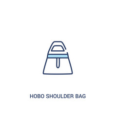 Hobo Shoulder Bag Concept 2 Colored Icon Simple