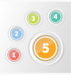 Infographics 1 To 5 Step Colorful Circles