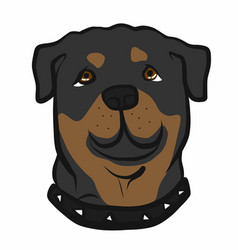 Rottweiler Dog Face Cartoon