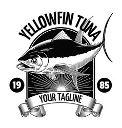 Yellowfin Tuna Fish T-shirt Design