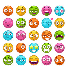 Funny cartoon yellow fish with different emotions Vector Image