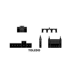 Spain Toledo Flat Travel Skyline Set