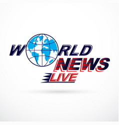 World News Conceptual Logo Globe Journalism