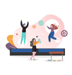 Adult Trampoline Concept For Web Banner