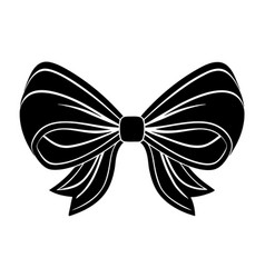 Bow Silhouette On White Background