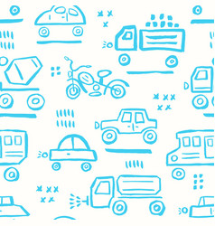 Cars Seamless Pattern Child Of Road