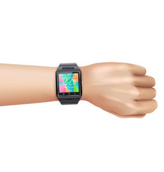 Smart Watch Realistic On Hand