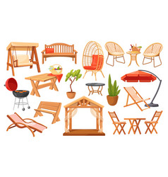 Cartoon Outdoor Furniture Living Patio Exterior