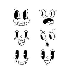 Retro Characters Funny Face Design