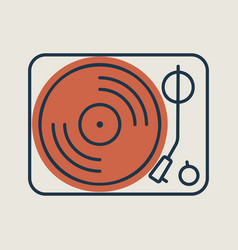 Vinyl Record Player Icon Music Sign Graph