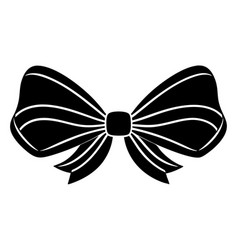 Bow Silhouette On White Background