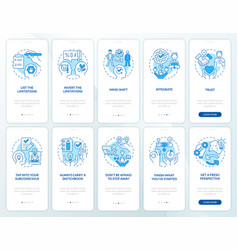 Break Barriers Blue Onboarding Mobile App Screen