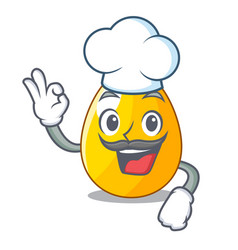 Chef Golden Eggo On Isolated Image Mascot