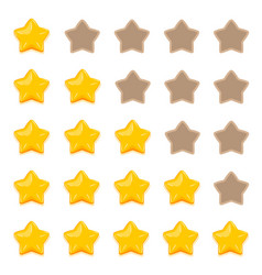 Stars To Evaluate Product Rating Feedback Buttons