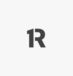 1r Letter Logo Isolated On White Background