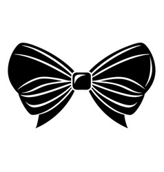 Bow Silhouette On White Background