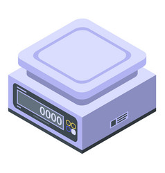 Electronic Weigh Scales Icon Isometric Style