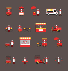 Street Food Icon Flat