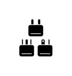 Travel Adapter Black Glyph Icon