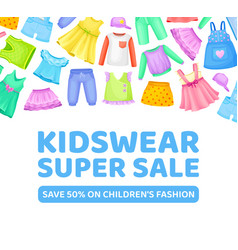 Children Clothes And Wear Sale Banner Design