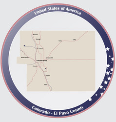 Map El Paso County In Colorado