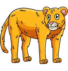 Mother Lion Cartoon Colored Clipart