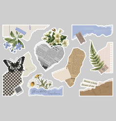 Trendy Collage Stickers Set Collection Of