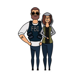 Young Man Fbi Agent With Woman Characters