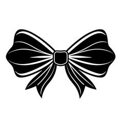 Bow Silhouette On White Background