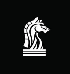 Creative Knight Horse Chess Piece Logo