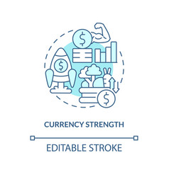 Currency Strength Turquoise Concept Icon