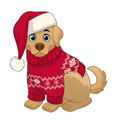 Cute Cartoon Golden Retriever Wearing Ugly