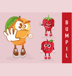 Cute Fruit Character Design