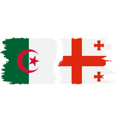 Georgia And Algeria Grunge Flags Connection