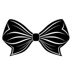 Bow Silhouette On White Background