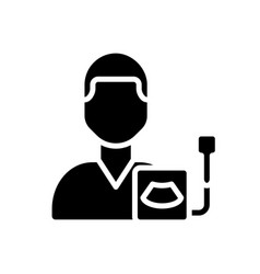 Diagnostic Ultrasound Black Glyph Icon